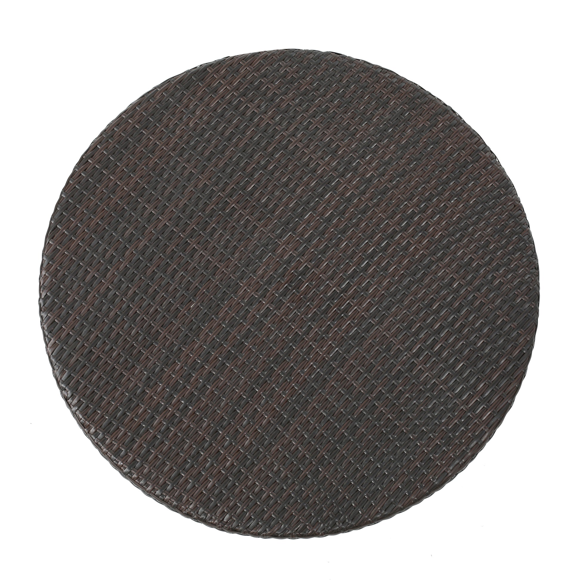 Rattan Round Bar Table Brown Multi Rattan