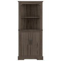 Tall Corner Cabinet With Doors For Living Room, Bathroom,Dining Room Or Kitchen,Color:Dark Walnut Walnut Mdf