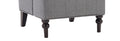 1Pc Modern Living Room Button Tufted Wingback Accent Chair Steel Grey Luxury Look Diamond Button Tufted Pattern Gray Primary Living Space Traditional Foam Wood