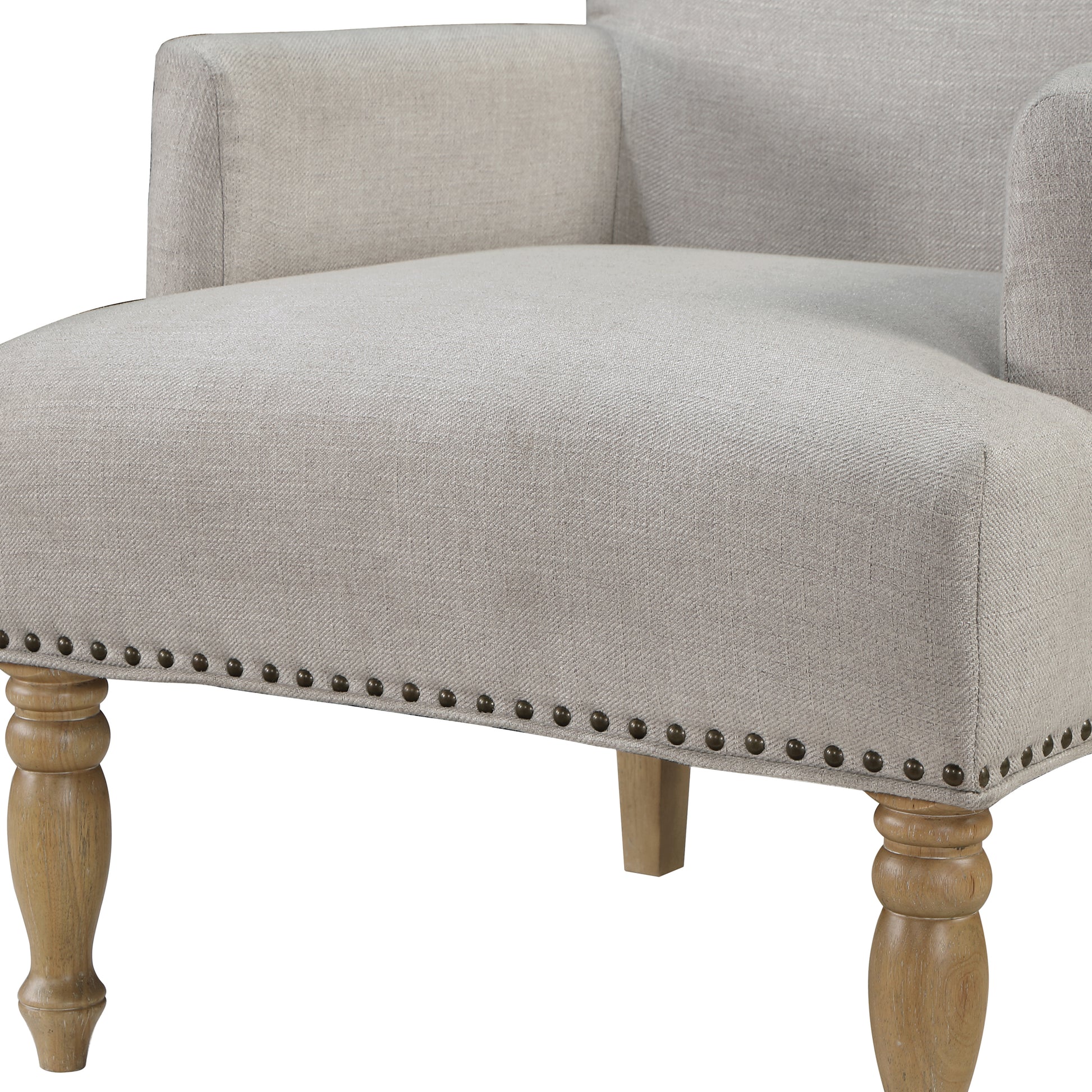 Alice Beige Arm Chair Beige Foam Upholstered