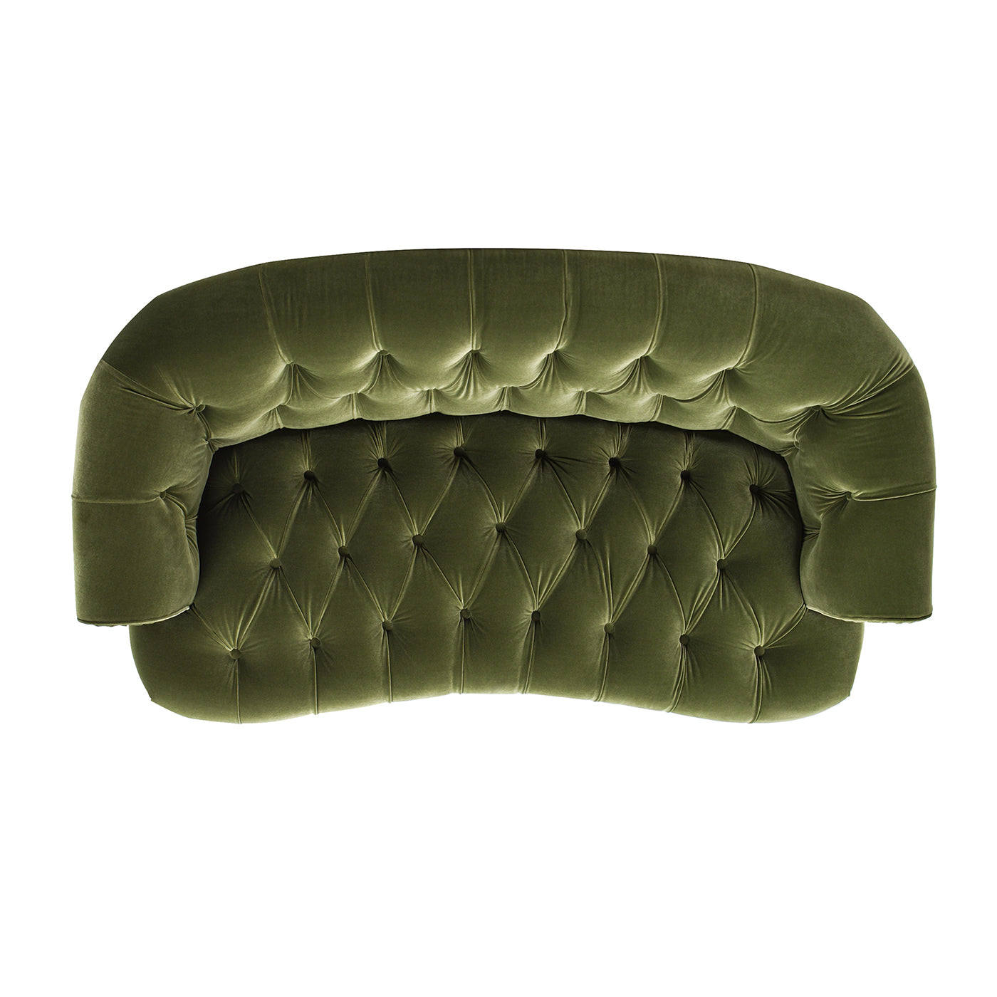 La Rosa Victorian Chesterfield Loveseat, Olive Green Performance Velvet Olive Green Foam Velvet