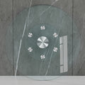 Double Layer Rotatable Round Glass.The Rotatable Design Makes It More Convenient To Retrieve And Place Items.The Upper Glass Has A Diameter Of 30.3 Inches, While The Lower Glass15 Inches. Transparent Glass