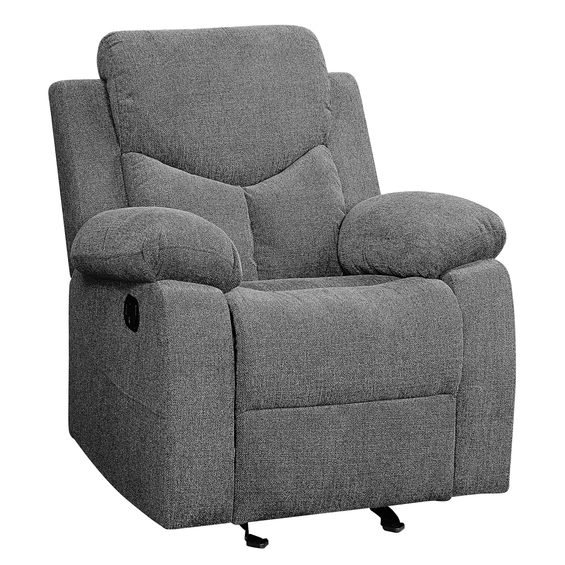 Grey Pillow Top Arms Glider Recliner Grey Primary Living Space Tight Back Modern Fir Pillow Top Arms Wood Metal