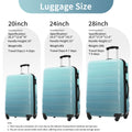 Hardshell Luggage Sets 3 Piece Gradient Color Expandable Suitcase With Spinner Wheels And Tsa Lock Lightweight 20