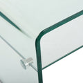 Coffee Table 12Mm Tempered Bent Glass ,8Mm Shelf Glass Clear Tempered Glass