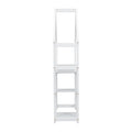 House Shaped Wooden Writing Desk,Kids Study Table,Bookshelf & Toy Storage,White Twin White American Design Pine