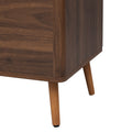 Mid Century Tv Stand With 2 Drawers, Media Console Table For Tvs Up To 80'', Entertainment Center With Storage For Living Room, Bedroom, Home Theatre Walnut Primary Living Space 70 79 Inches 70 79