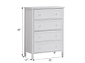 White 4 Drawer Chest White Bedroom Mdf Lvl