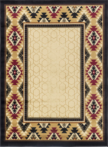 Tribes Gc Yls4007 Cream 7 Ft. 10 In. X 10 Ft. 3 In. Southwest Area Rug Cream Polypropylene