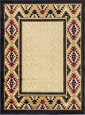 Tribes Gc Yls4007 Cream 5 Ft. 3 In. X 7 Ft. 3 In. Southwest Area Rug Cream Polypropylene