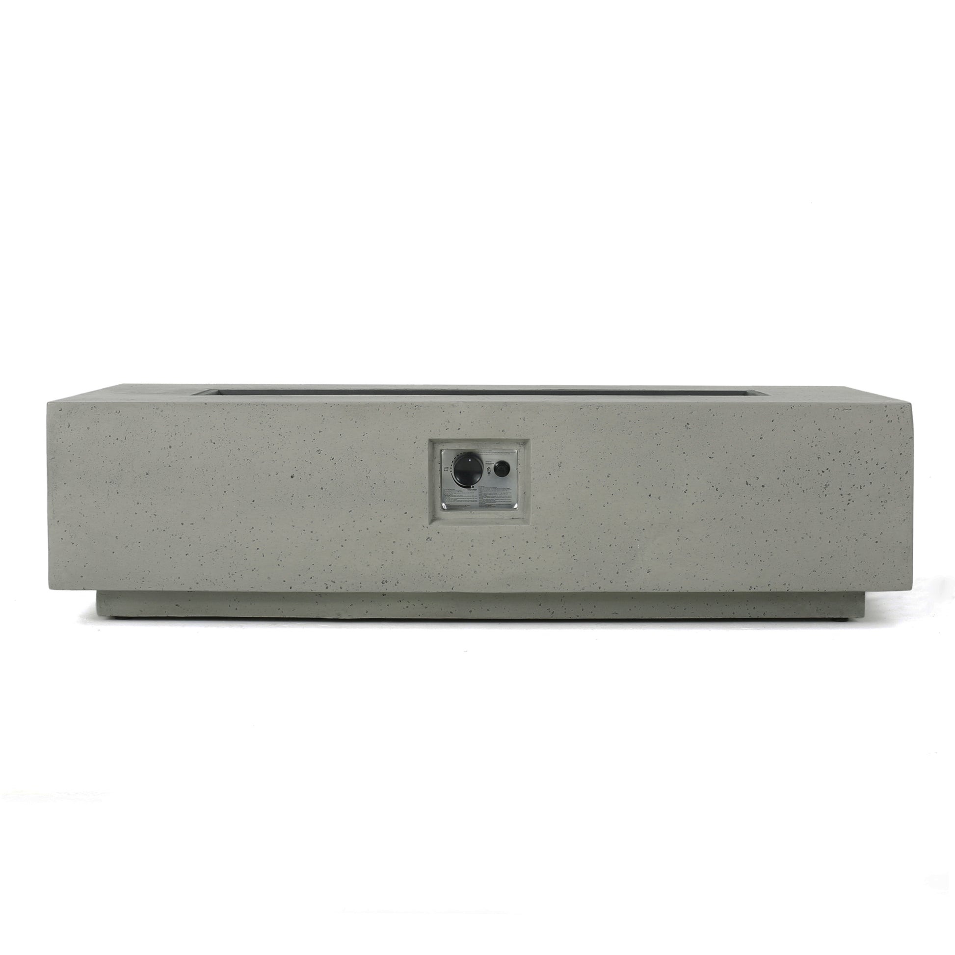 50000 Btu Rectangle Mgo Fire Table Tank Outside Tank Cover Not Included Light Grey Magnesium Oxide