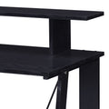 Nypho Black Finish Writing Desk Black Synthetic Wood