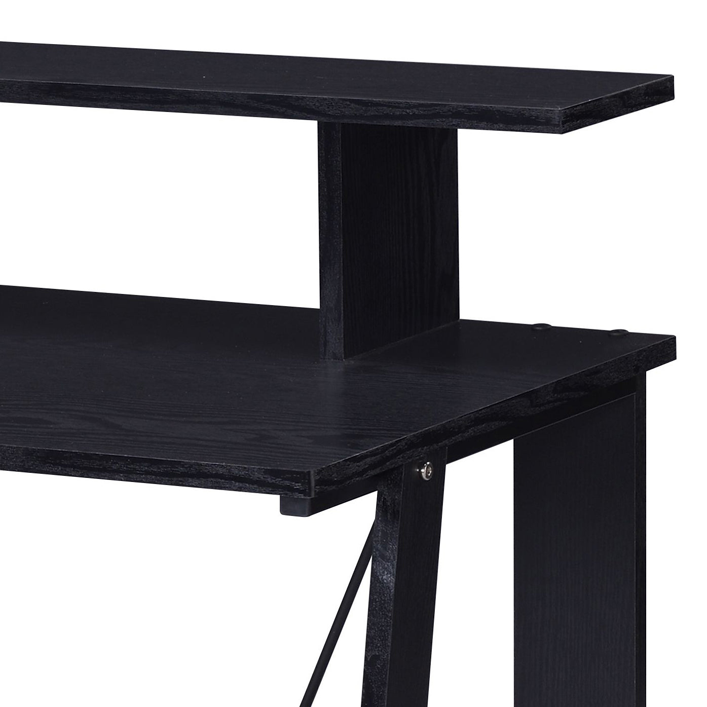 Nypho Black Finish Writing Desk Black Synthetic Wood