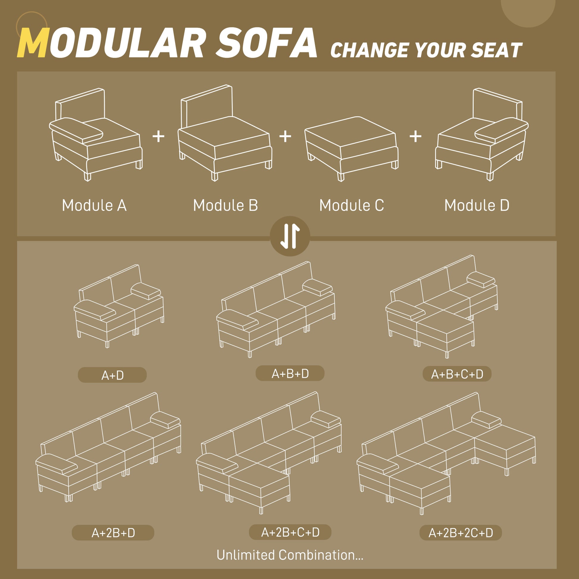 Homcom Module For Modular Sectional Sofa, Right Facing Armchair With Wood Legs And Pocket Spring For Living Room, Bedroom, Cream White Cream White Polyester 1 Seat