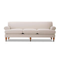 Alana Lawson Three Cushion Tightback Sofa, Sky Neutral Beige Polyester Beige Foam Polyester 3 Seat