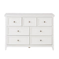 Modern 7 Drawers Dresser 7 Drawers Cabinet,Chest Of Drawers Closet Organizers And Storage Clothes Storage Drawers Cabinet For Living Room, Farmhouse Dresser Organizer White White Mdf