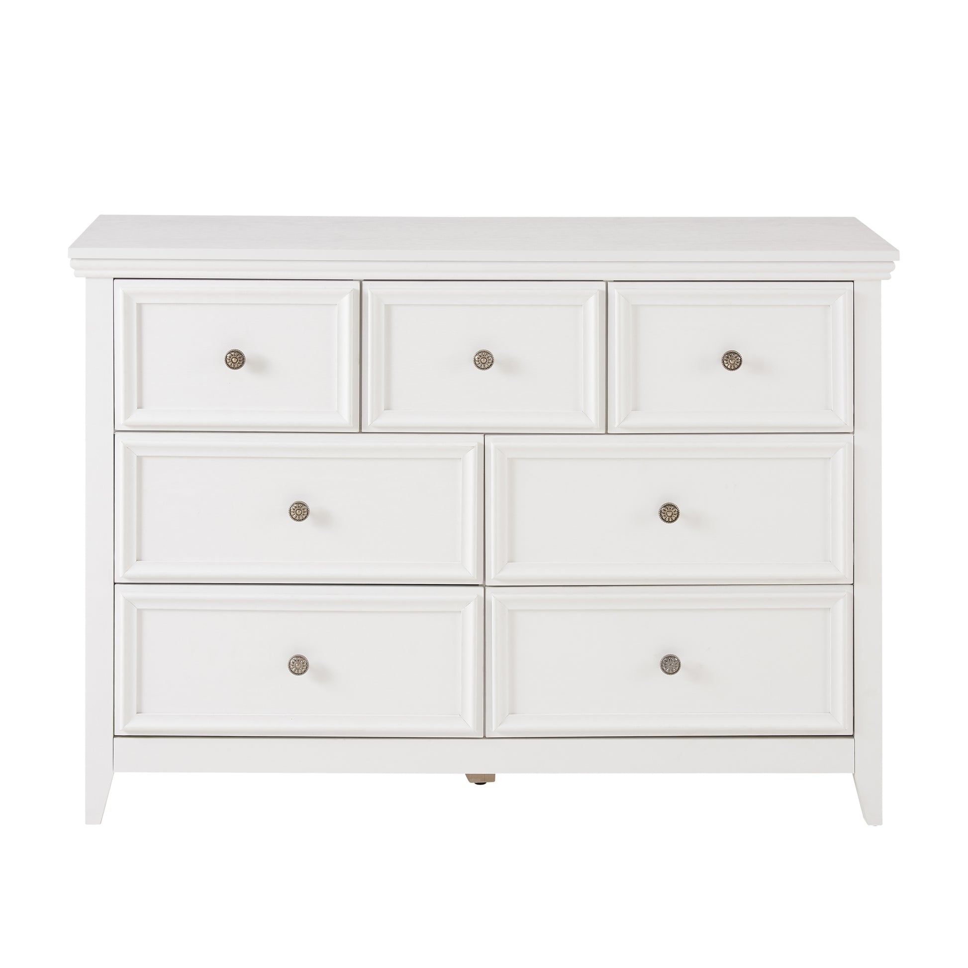 Modern 7 Drawers Dresser 7 Drawers Cabinet,Chest Of Drawers Closet Organizers And Storage Clothes Storage Drawers Cabinet For Living Room, Farmhouse Dresser Organizer White White Mdf
