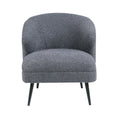 Luxury Living Room Furniture 1Pc Accent Chair Dark Gray Boucle Upholstery, High Density Foam Seat Cushions Dark Gray Primary Living Space Luxury,Modern Plywood