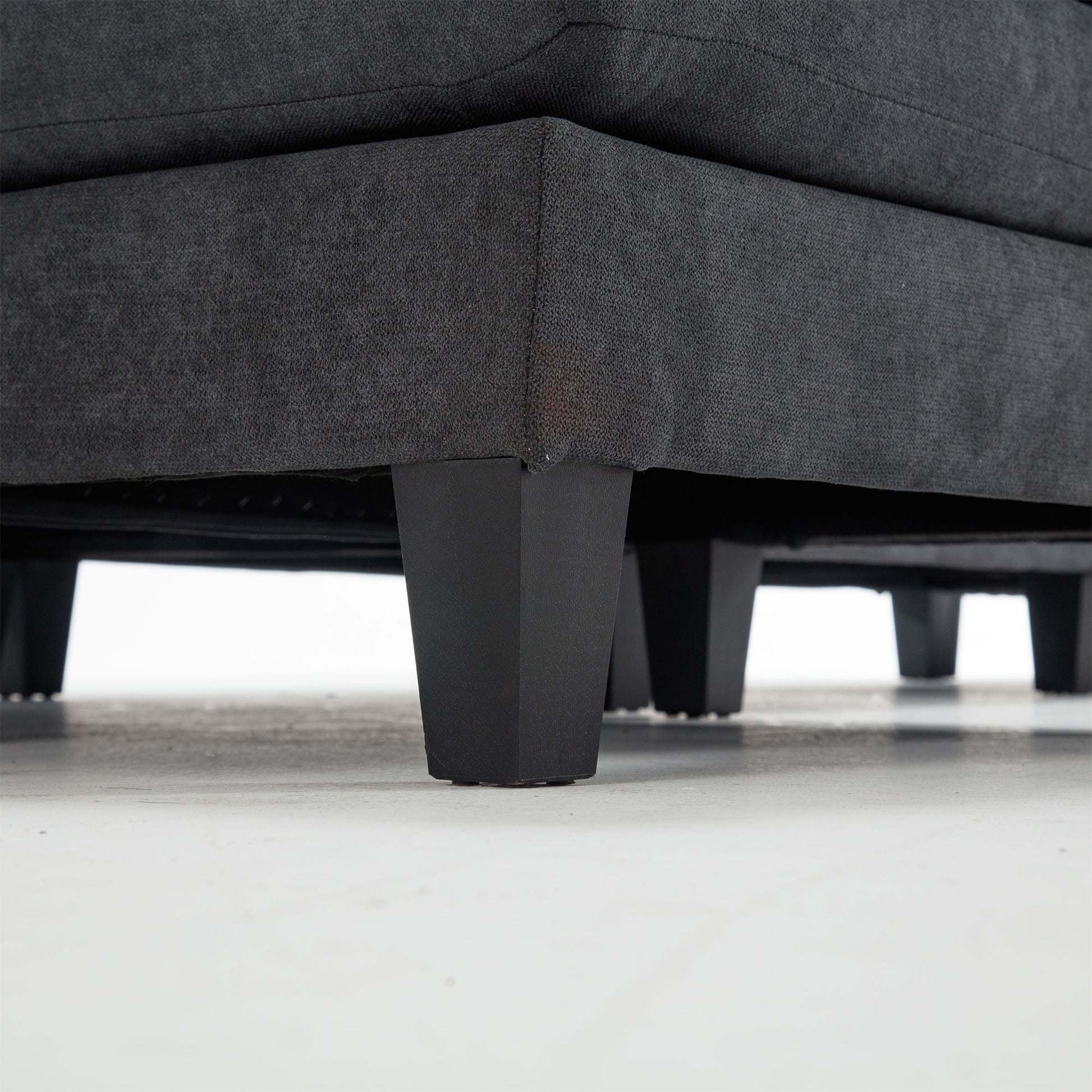 154.8" Oversized Modular Sofaice Velvet Large U Shaped Couch Comfy Upholstered 4 Seat Sofa With 2 Ottoman, 4 Lumbar Pillow, Deep Seat Couch For Living Room Dark Gray Primary Living Space Modern Foam Polyester 6 Seat