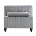 Living Room Furniture 4 Piece Modular Sectional Sofa Set Gray Corduroy Soft Cushion Pillows Solid Wood Legs Gray Primary Living Space Contemporary,Modern Plywood,Solid Wood 4 Seat