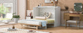 Full Size Murphy Bed With Large Drawers,White Full White Plywood
