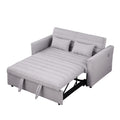 Soft Boucle Convertible Two Bedroom Sofa With Adjustable Back, 2 Seater Sofa, Pull Out Bed, 2 Waist Pillows For Small Living Rooms And Apartments Light Gray Boucle 2 Seat