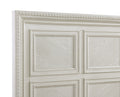 Transitional 1Pc King Panel Bed Modern Aesthetics White Cream Solid Wood Wooden Bedroom Furniture Box Spring Required King Cream White Wood Transitional Panel Wood Fabric