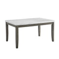Emily 7 Piece Dining Set Dark Gray Dark Gray Marble