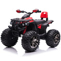 Kids Atv 4 Wheeler, 24V Kids Ride On Toy For Big Kid W Bluetooth, 800W Motor,Red Red Abs