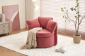 029 Teddy Fabric Swivel And Storage Chair With Back Cushion For Living Room,Dark Pink Dark Pink Primary Living Space Modern Foam Teddy