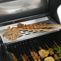 2 2 Multi Function Burner Gas Grill And Griddle Combo With Cover For Outdoor Cooking While Camping Or Tailgating Bbq,Frying,Pizza. Black And Silver Stainless Steel