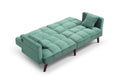 Sofa Bed Sleeper, Large Size, Usb Charging Port, Chenille Fabric Folding Futon Recliner For Living Room Furniture Apartment Bedroom Office Small Spaces, Green Green Brown Wood Primary Living Space Medium Soft Tufted Back Modern Foam Solid Wood 2 Seat