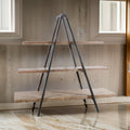 Rustiy Charmed 3 Tier Ramsden Bookshelf Brown Black Wood Metal