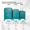 Hard Shell Luggage, 3 Piece Set, With Tsa Lock, 20 Inches 24 Inches 28 Inches Antique Green Polypropylene