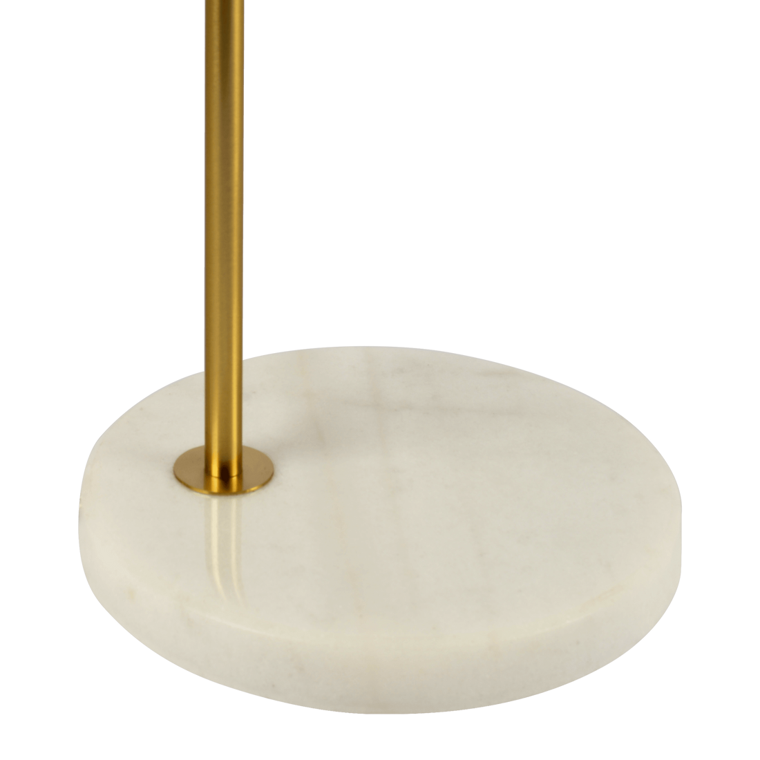 Haven Clear Glass Table Lamp, Gold Brush Metal And Marble Base, Button Control Clear,Gold,White Marble Table&Floor Lamps Brass,Faux Marble,Glass