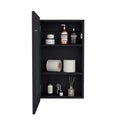 Medicine Cabinet Sanford, Bathroom, Black Black Particle Board Engineered Wood