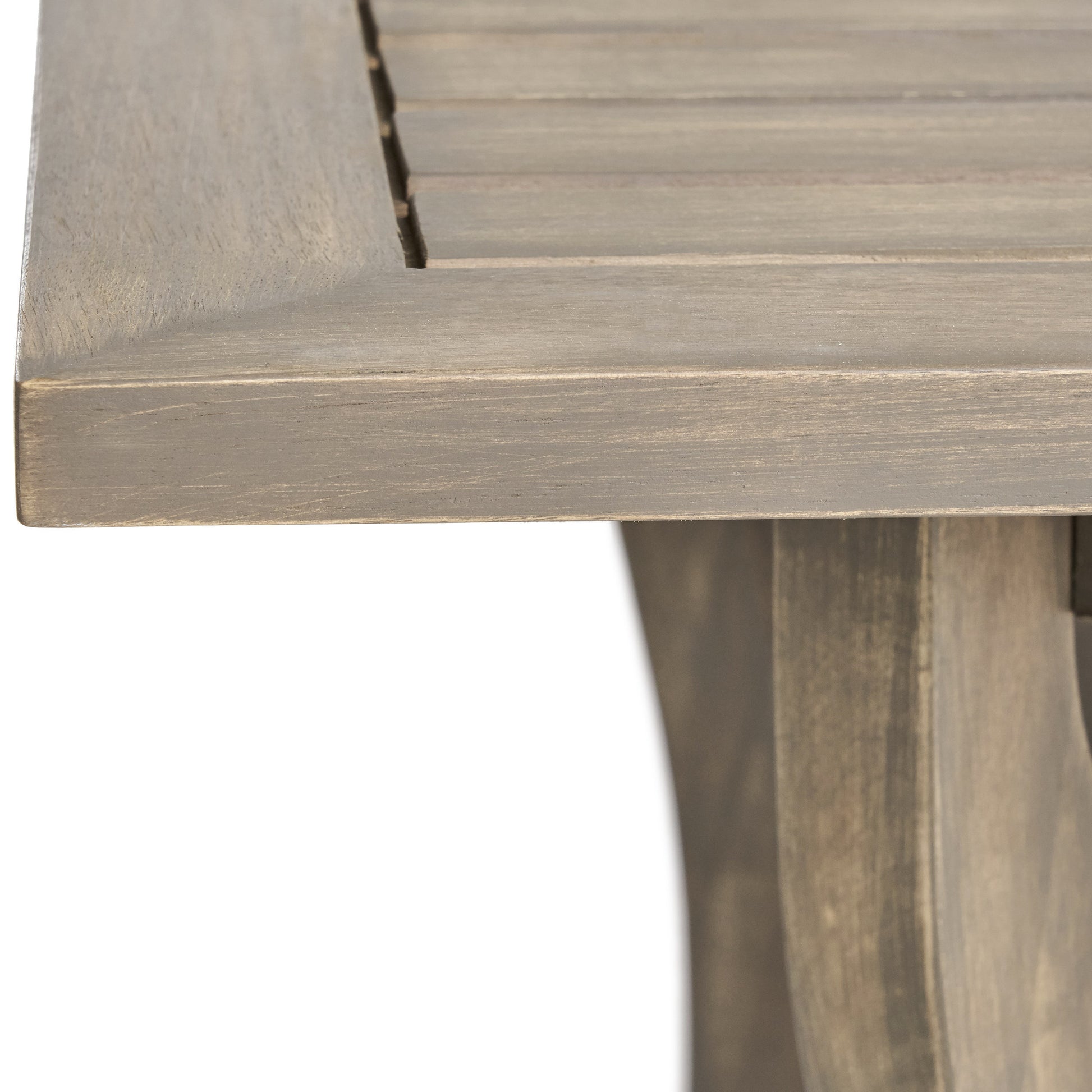 Hermosa 31.5'' Square Wood Table Grey Acacia Wood