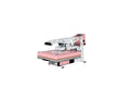 13X18 Semi Automatic Heat Press Machine With Auto Open And Slide Out Base Pink White Aluminium