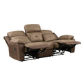 Plush Comfort Sofa Set 2Pc Brown Microfiber Upholstered Tufted Details Reclining Sofa Loveseat Plush Arms Modern Living Room Furniture Brown Microfiber Wood Primary Living Space Contemporary,Modern Pillow Top Arms Plywood,Solid Wood 5 Seat