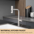 Kitchen Sink Faucet, Brushed Nickel Kitchen Faucets With Pull Out Sprayer, Bar Faucet Single Hole Faucet Brushed Nickel Kitchen Classic,Contemporary,Modern Ceramic Stainless Steel