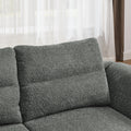 Convertible Futon Sofa Bed, Comfy Loveseat Sleeper Sofa With Adjustable Armrest, Strengthen Wood, Thick Padded Cushion, Small 2 Seater Couch For Living Room, Bedroom, Grey Grey Foam 2 Seat