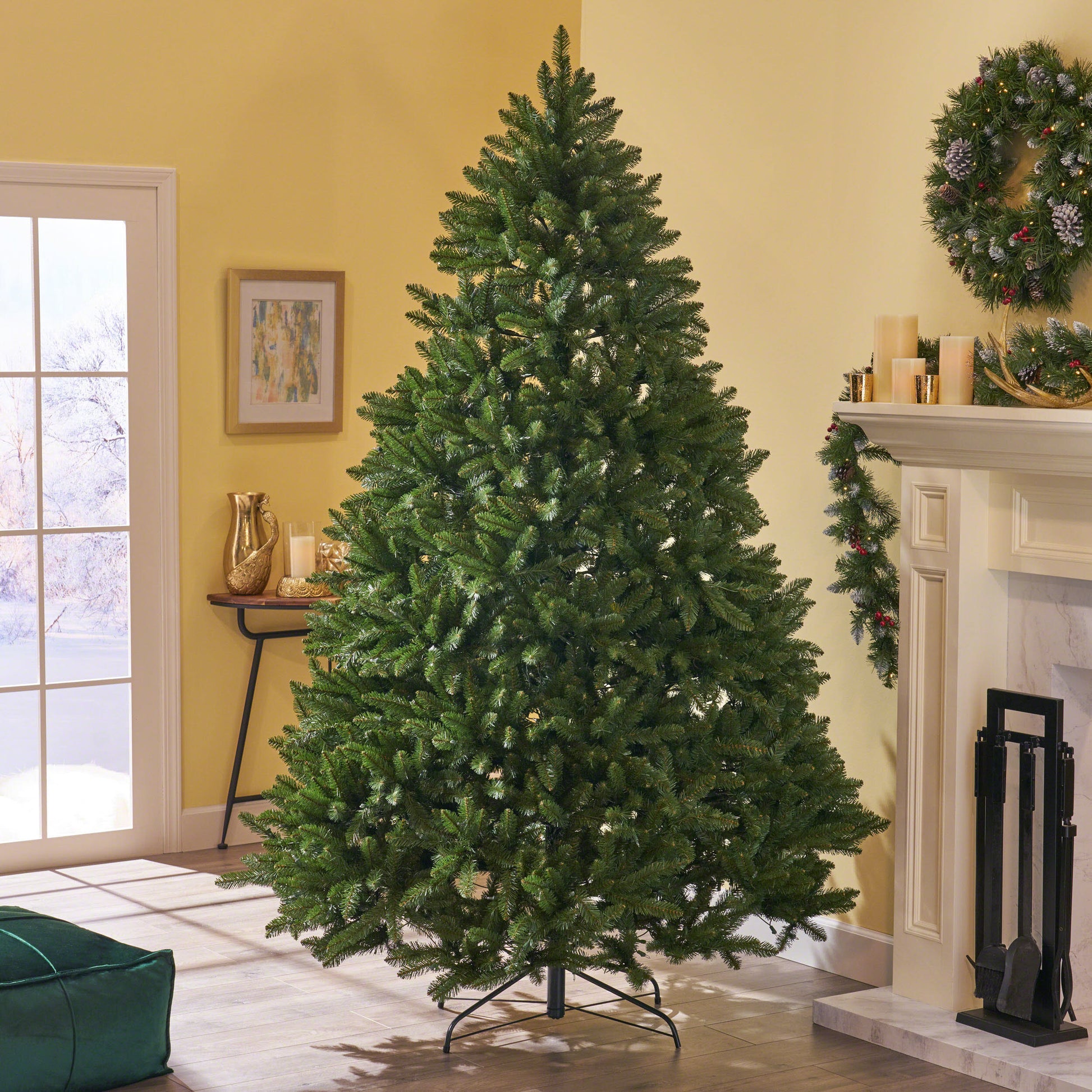 7 'Norway Hinged Tree With 2231 Tips,Dia:58 Green Pvc