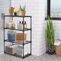 4 Shelf Wire Rack 1Pack Black Steel