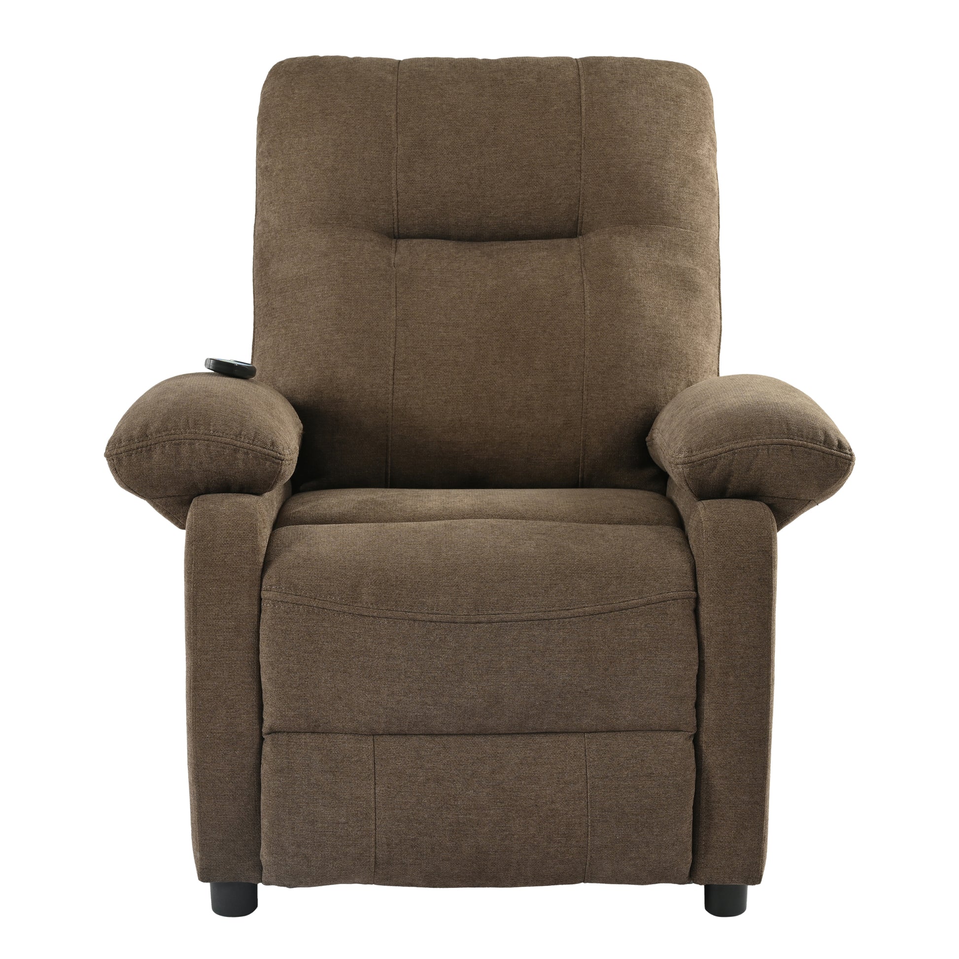 Recliner Chair With Message And Heater, Recliner Chair For Adult, Manual Control Message Chair Brown Steel