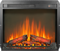 23 Inch Electric Fireplace Insert, Ultra Thin Heater With Log Set & Realistic Flame, Remote Control With Timer, Overheating Protection Powder Coated Electric Antique Black Vent Free Yes Insert Tempered Glass Sheet Metal Electric