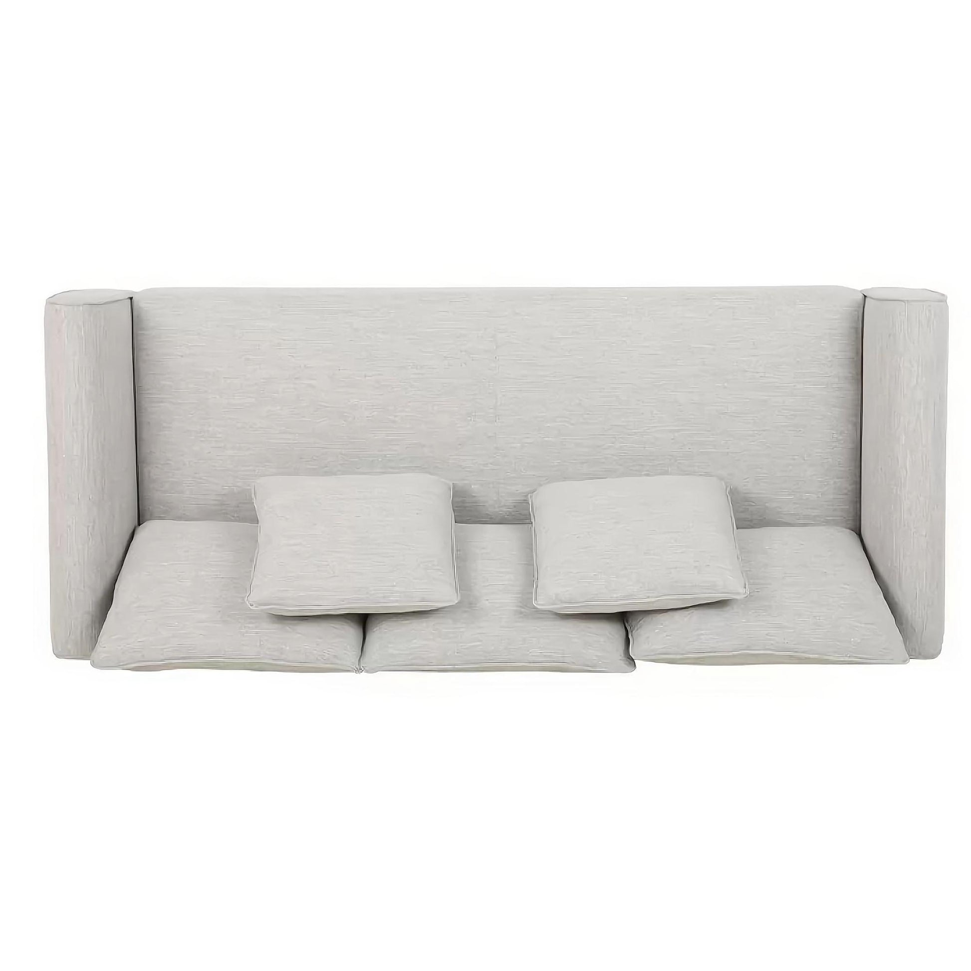 Comfortable And Stylish 82.75" Gray Fabric 2 Seater Sofa With Silver Legs And Soft Upholstery, Extra Deep Seats, For Small Space, Living Room, Office Apartment Gray, Fabric Gray Wood Primary Living Space Medium Soft Cushion Back Light Duty