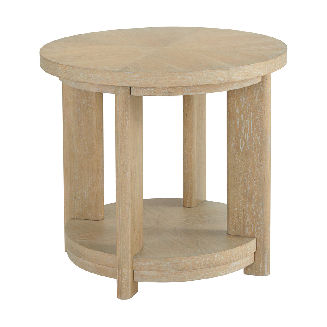 C Tan Round Accent Table Tan Solid Wood