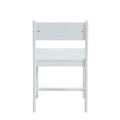 White Open Back Kids Chair White Bedroom Wood Metal