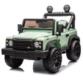 Licensed 2015 Land Rover Defender 90,24V Kids Ride On Xxl Car W Parents Control,2Wd,Four Wheel Suspension,Bluetooth,Mp3,Music,Power Display,Led Lights,Speeds 1.86 3.11Mph For Kids 3 7. Green Polypropylene