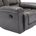 Home Theater Recliner Set Manual Recliner Chair With Wide Armrest, Two Built In Cup Holders For Living Room,Bedroom, Grey Grey Foam Pu